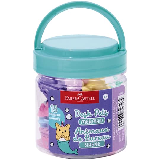 Faber-Castell® Desk Pets Mermaid Eraser Set